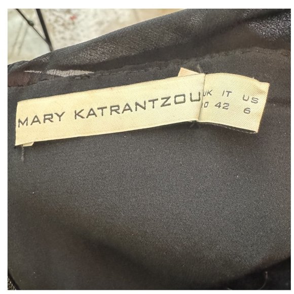 Mary Katrantzou Eilate Black/Green Mini Cinched Dress Womens Size 6 US - Picture 6 of 6